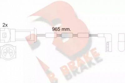 R BRAKE 610068rb -  Сигнализатор, износ тормозных колодок